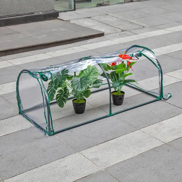Transparent Garden Warmer Cover Vegetable Flower and Plant Insulated Warming Shed Greenhouse Warming Sunroom Rainproof Cover New 4