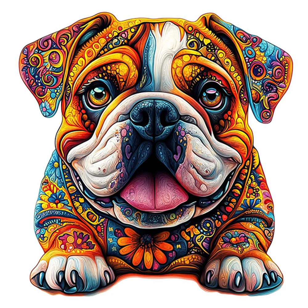 Dog Wooden Animal Puzzle for Adults Kids Uniquely Irregular Animal Wolf Shaped Jigsaw Puzzles Toys Christmas Gift Family Games jigsaw puzzles wooden jigsaw puzzles wooden puzzle toys educational puzzles mini jigsaw puzzle paper puzzle toys