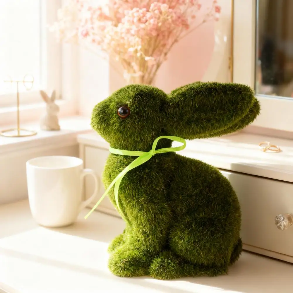 Moss Rabbit Easter Ornament 5