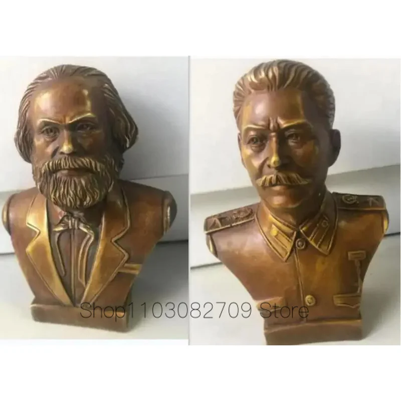 

17 CM Bronze statue of the great man of the world Karl Marx, Stalin