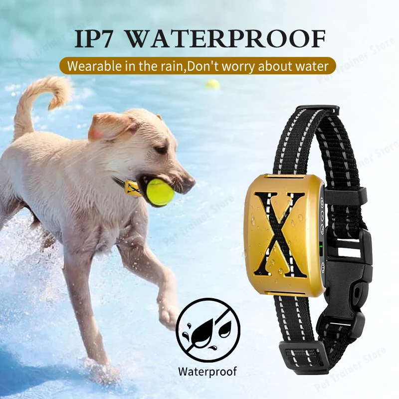 Smart Automatic Anti Barking Dog Collar HD Digital Display IP7 Waterproof Collar For Dog Rechargeable Bark Stopper Barking Stop dog bark deterrent dog collar accessories
