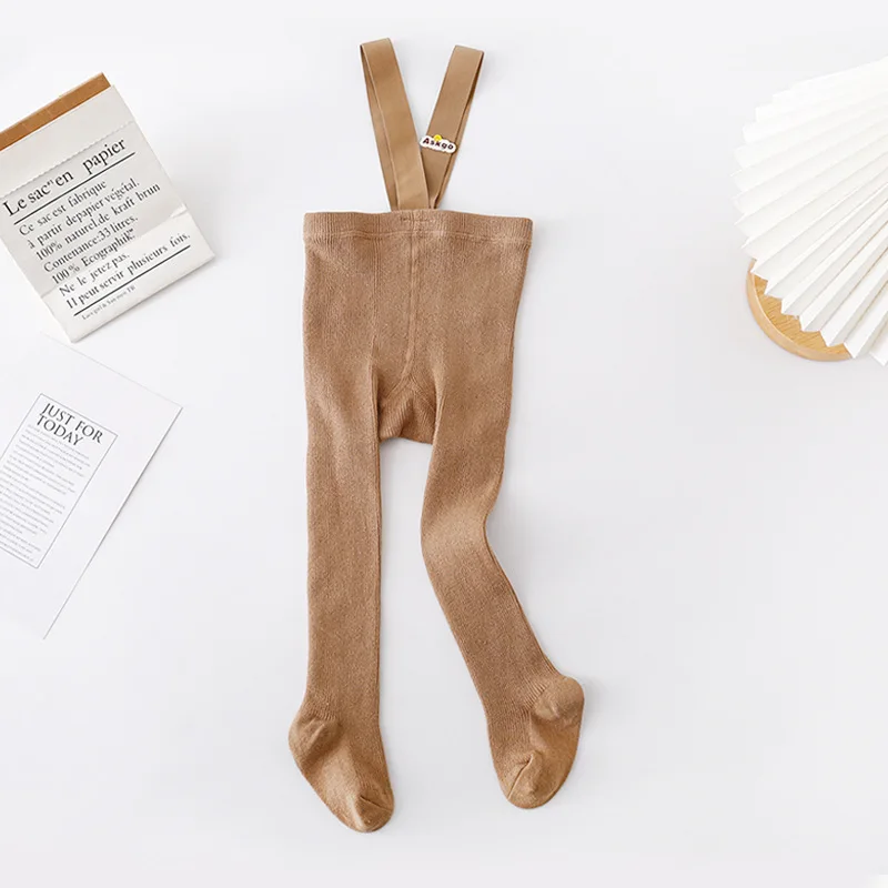 AOOPOO 2 Pack Baby Plain Leggings Toddler Cotton Ribbed