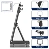 22" LED Ring Light, With 54"/69"Wall Mount Triangle Boom Arm Wireless Remote, Adjustable 3000-6500k Color Temperature Light Kit 6