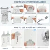 Running Hydrating Vest Backpack 8L, Cycling Hydrating Backpack Hiking Marathon Hydrating, With 2L Water Bag 250ML Water Bottle 6
