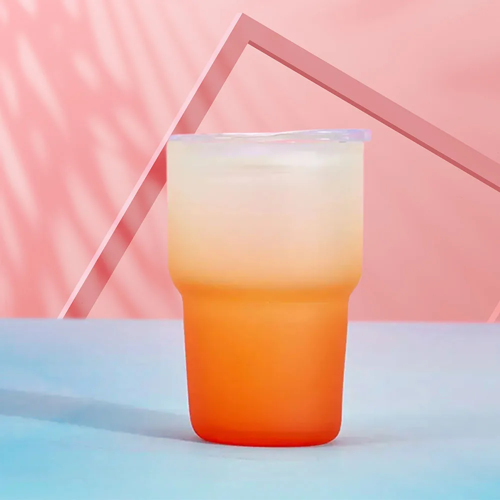 Gradient Colorful Mini Shot Glass Tumbler Sublimation 3oz Wine Tumblers Cup Colored Glass Mugs drinkware Personal Customization