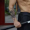Demon Mask Waterproof Temporary Tattoo Sticker, Long-lasting Waterproof for 1-2 weeks, Realistic Semi-Permanent Fake Tattoo 3