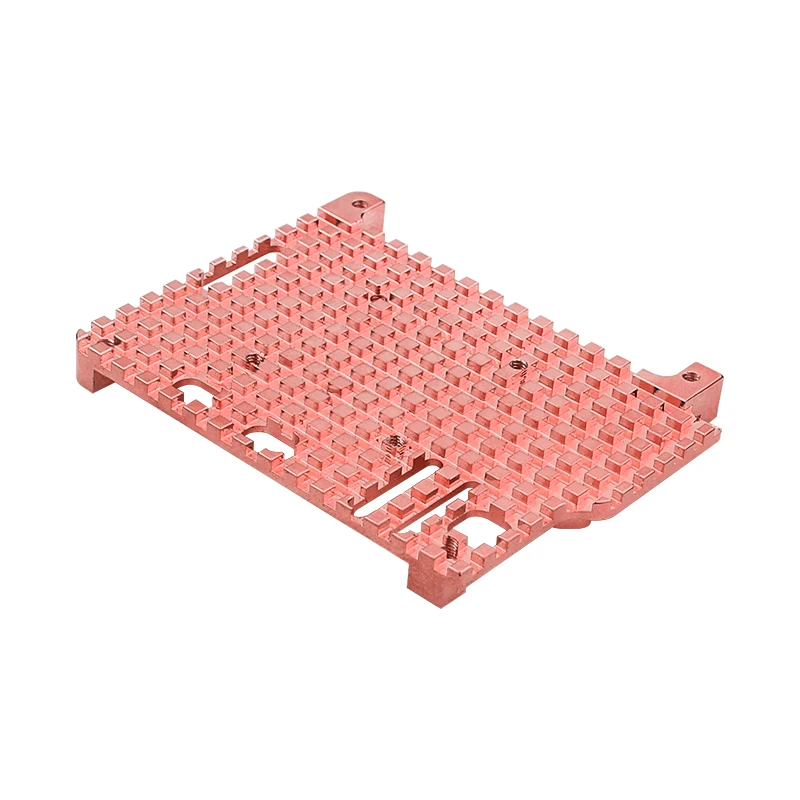 Raspberry Pi 5 Pure Copper Heatsink Metal Cooling Case Optional Fan Passive Acti