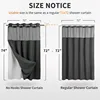 No Hooks Required Dotted Waffle Weave Shower Curtain with Snap in Liner - 71W x 74H,Hotel Grade 4