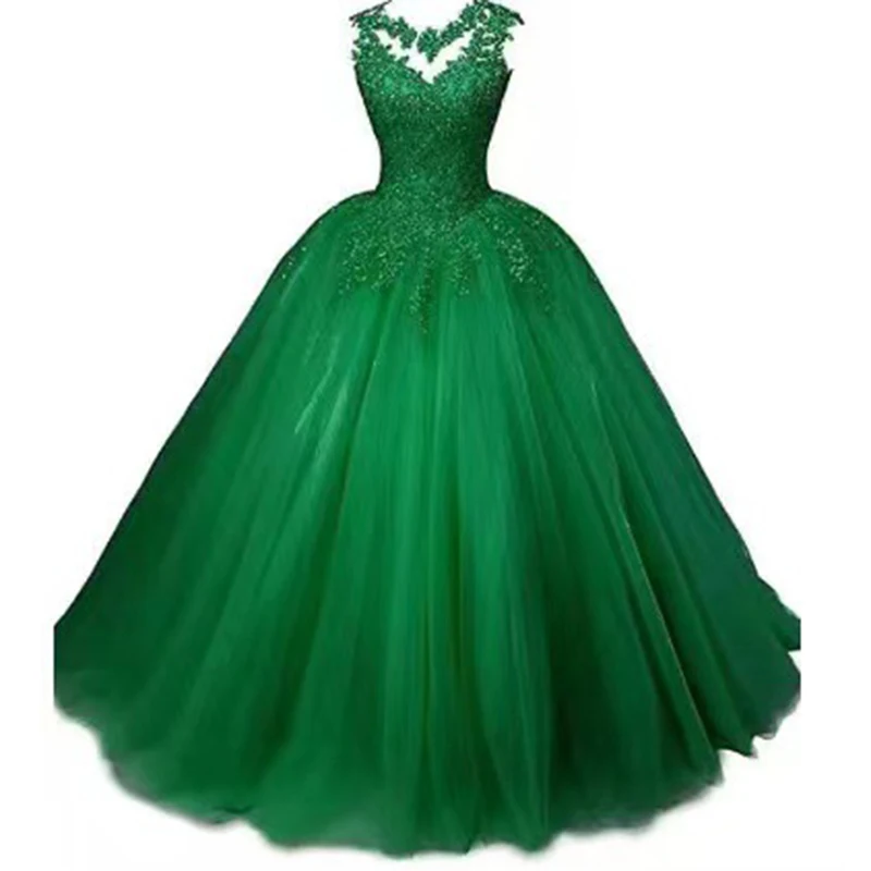 Ball Gowns Vintage Quinceanera Dresses Appliques Tulle Lace Prom Party Gowns Formal Graduation Dress Vestido De 15 Anos Sweet 16