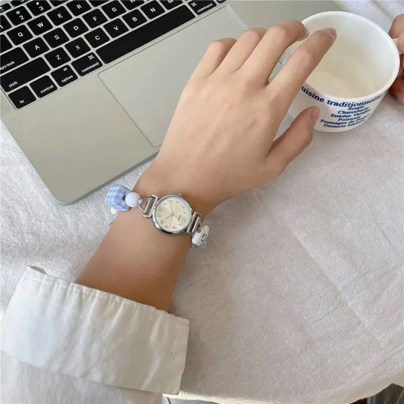Fashion Blue Bracelet Watch Girls Adjustable Stars Wristwatch Cute Cartoon Students Kids Quartz Watch Gifts