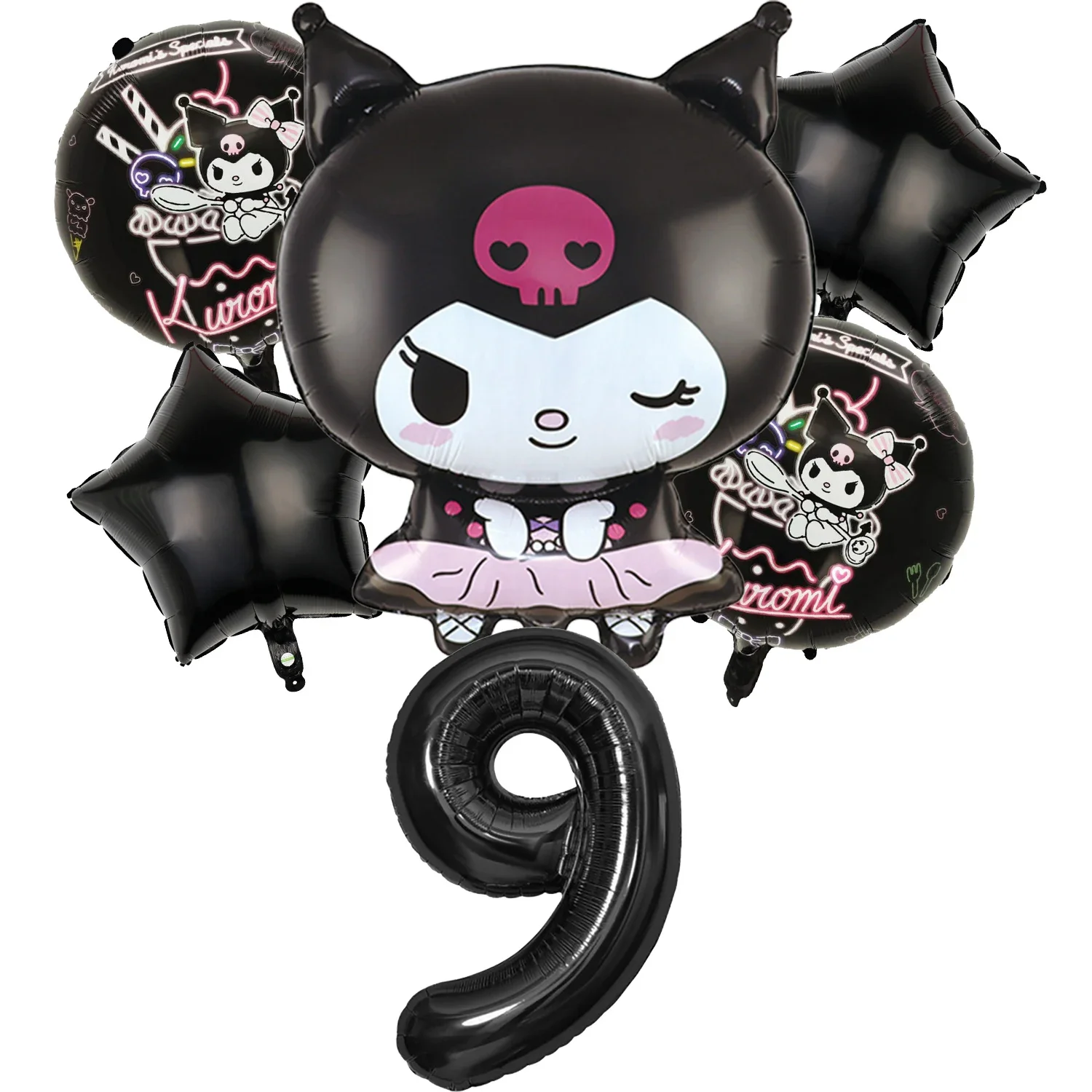 thumbnail image 1 of Kuromi-Globos decorativos para cumpleaños de niñas, ACCESORIOS FOTOGRÁFICOS para fiesta de Baby Shower, regalo para niños, 1 of 5