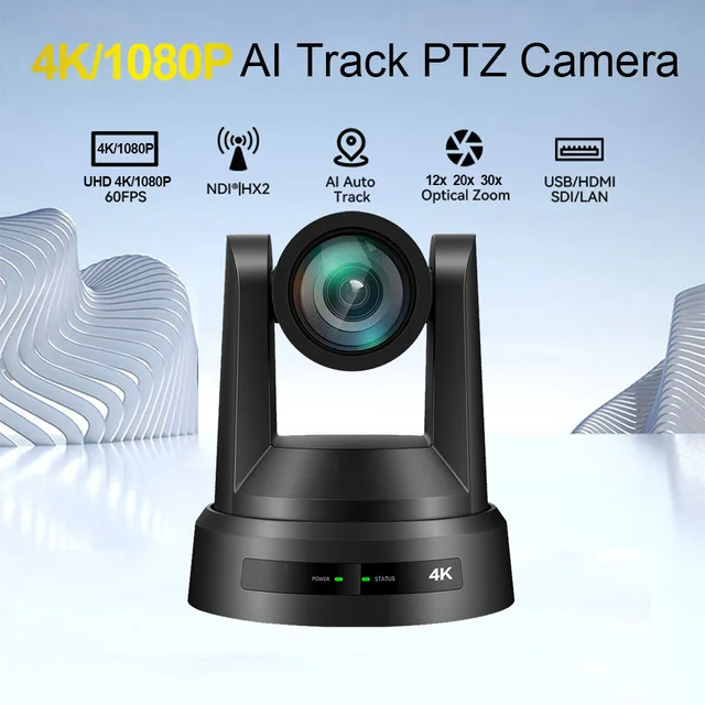 Camera Manual Cámara PTZ NDI SMTAV Zoom 30X, Transmisión Full HD