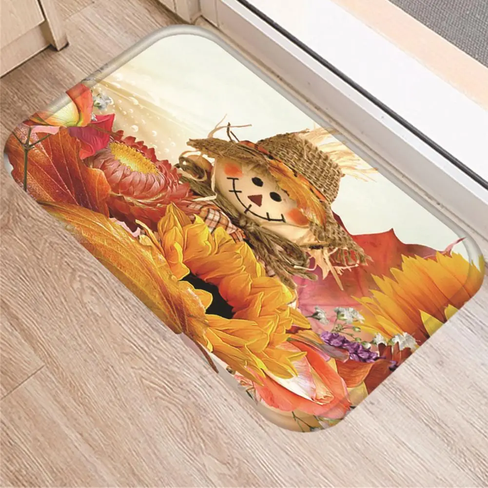

Useful Anti-slip Mat Comfortable Protective Welcome Home Mat Non Slip Bottom Halloween Decor Halloween Doormat Floor Mat