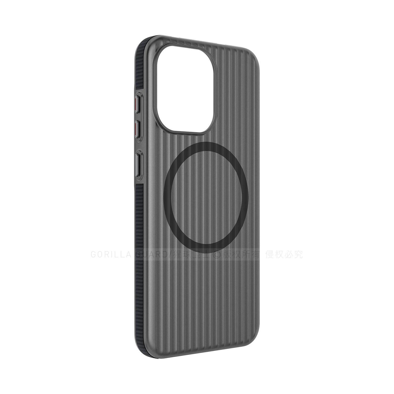 MagSafe Matte Transparent Magnetic Luggage Stripe Phone Case - Hard Shell Design