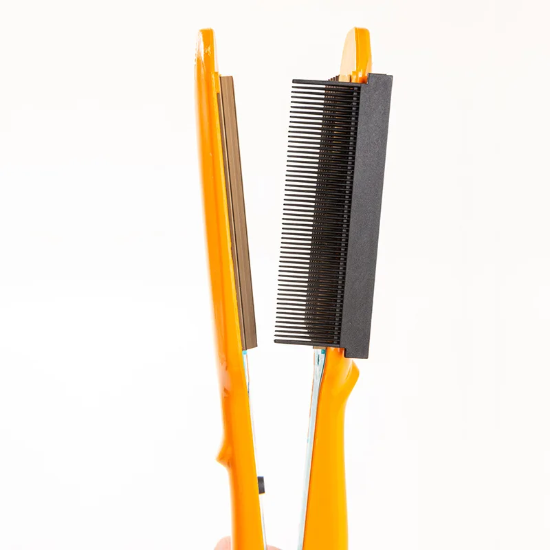 Hair Straightener Comb Carbon Fiber Plastic Straight Hair Comb Salon Household Electric Splint Straightener Hair Comb Brush Tool