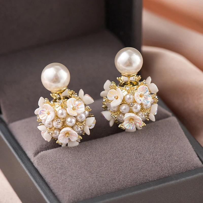 Orecchini Boho A Perla Di Cristallo E Zirconia – Pendenti A Dado – Gioielli Per Donne E Ragazze, Ideali Per Sposa