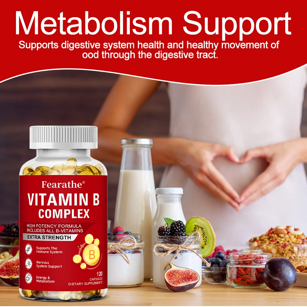 Vitamin B-Complex Vitamin Supplements (B12 B2 B3 B6 Folic Acid &Biotin), Immune & Energy Support,Immune Health - Image 2