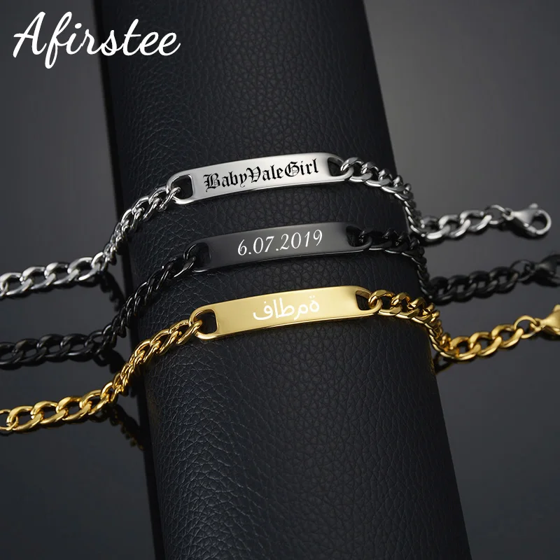 VIBOOS Pulsera Personalizada Con Nombre Y Fecha – Acero Inoxidable Ajustable, Regalo Original Para Mujer, Hombre O Niña