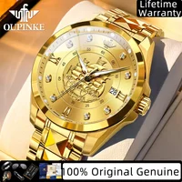 OUPINKE montres pour hommes haut de gamme importation suisse montre-bracelet mécanique automatique véritable or modèle de voilier montre de luxe pour hommes 3302 1