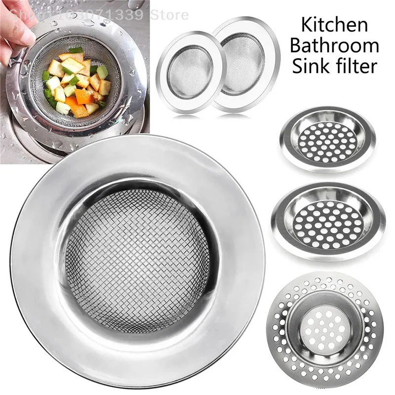 

Kitchen Sink Filter Stainless Steel Mesh Sink Strainer Filter Bathroom Sink Strainer Drain Hole Filter Trap Waste Screen