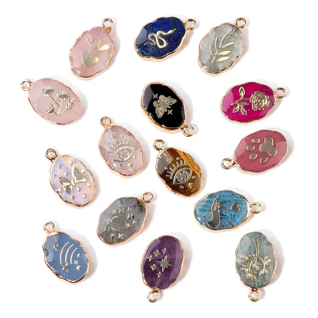 크리에이티브한 보석 만들기에 완벽한 독특한 천연석 드롭 펜던트