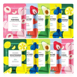 10 - Pack Moisturizing & Hydrating Fruit Facial Masks - Anti - Aging Beauty Skincare Essentials (Each 2pcs)