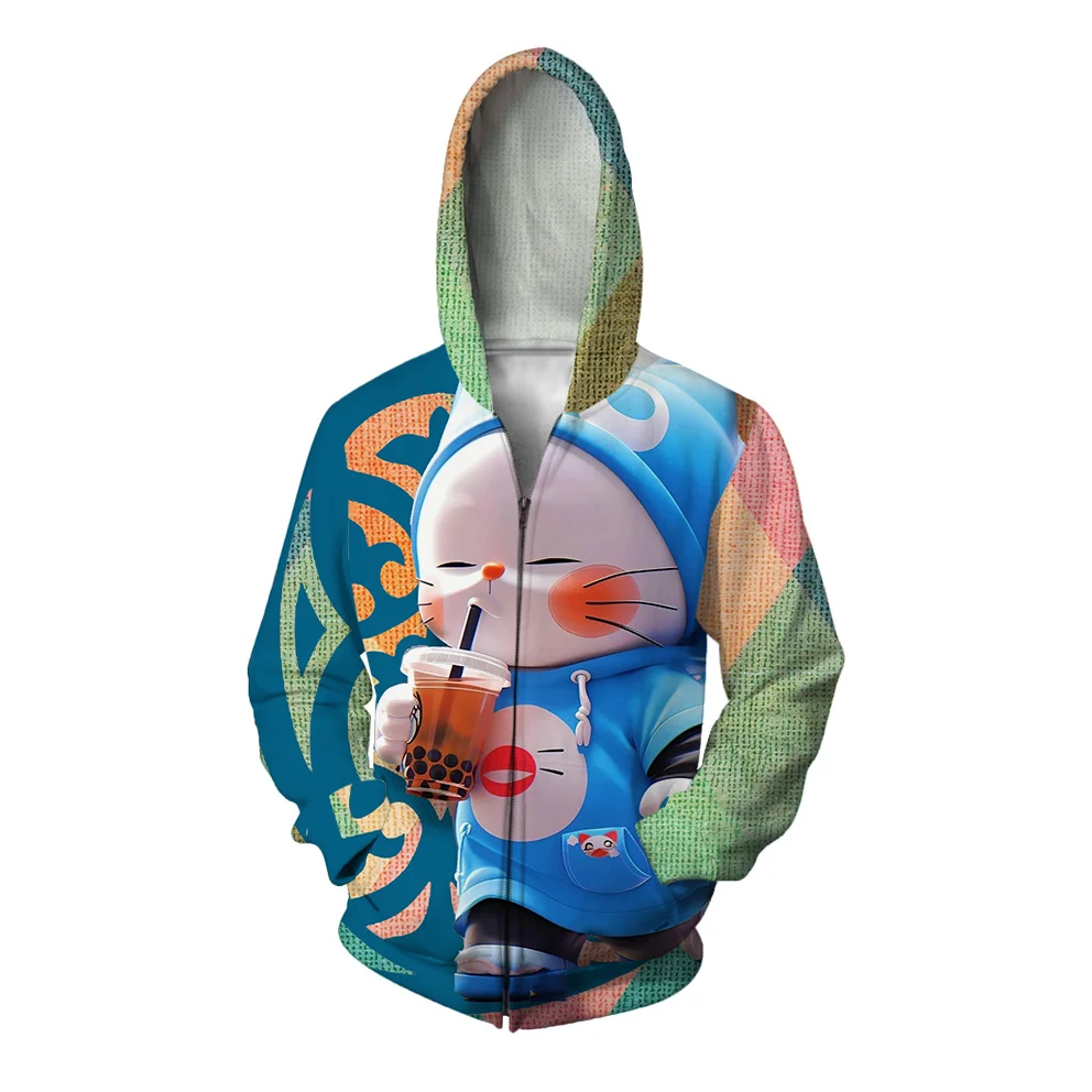 thumbnail image 1 of Sudadera con capucha informal de otoño para hombre, sudadera con cremallera, sudadera con capucha con estampado de gato a la moda, sudaderas de conejo para hombre, ropa, 1 of 5