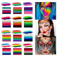 8G 12 Color Water Monochromatic Face Body Painting Palette Festive Washable face and body paint Makeup Costume Body Partie 1