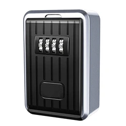 4X Lock Box 4 Digit Combination Waterproof Box Aluminum Alloy Weather Resistant Key Hider