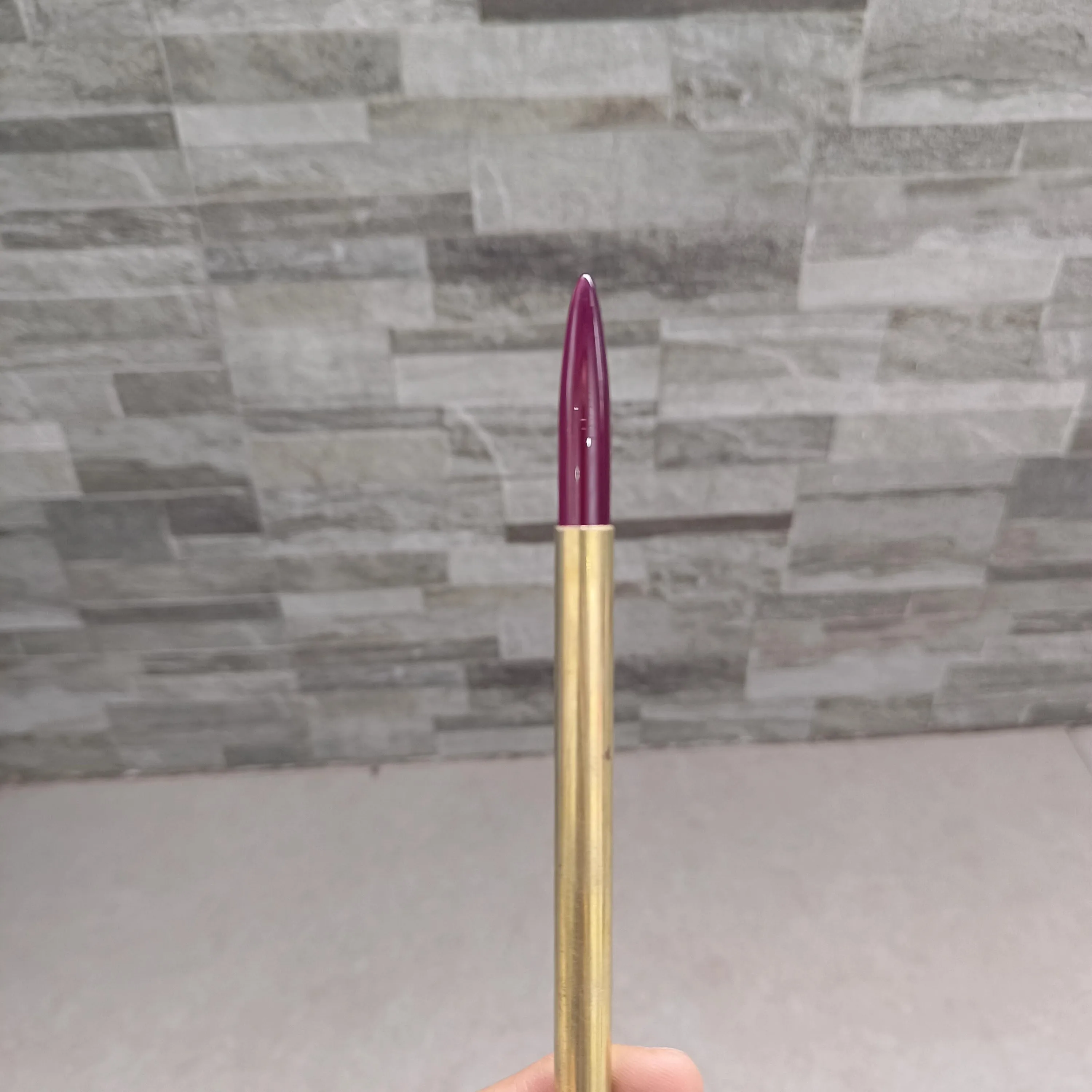 Red corundum ruby polishing knife Press pen Ruby press knife Hardness 9 Gold and silver jewelry polishing slotted knife