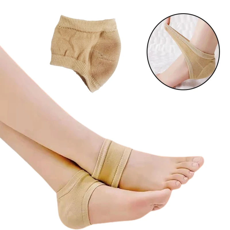 

1 пара, Увлажняющие гелевые носки из натурального хлопка для пяток