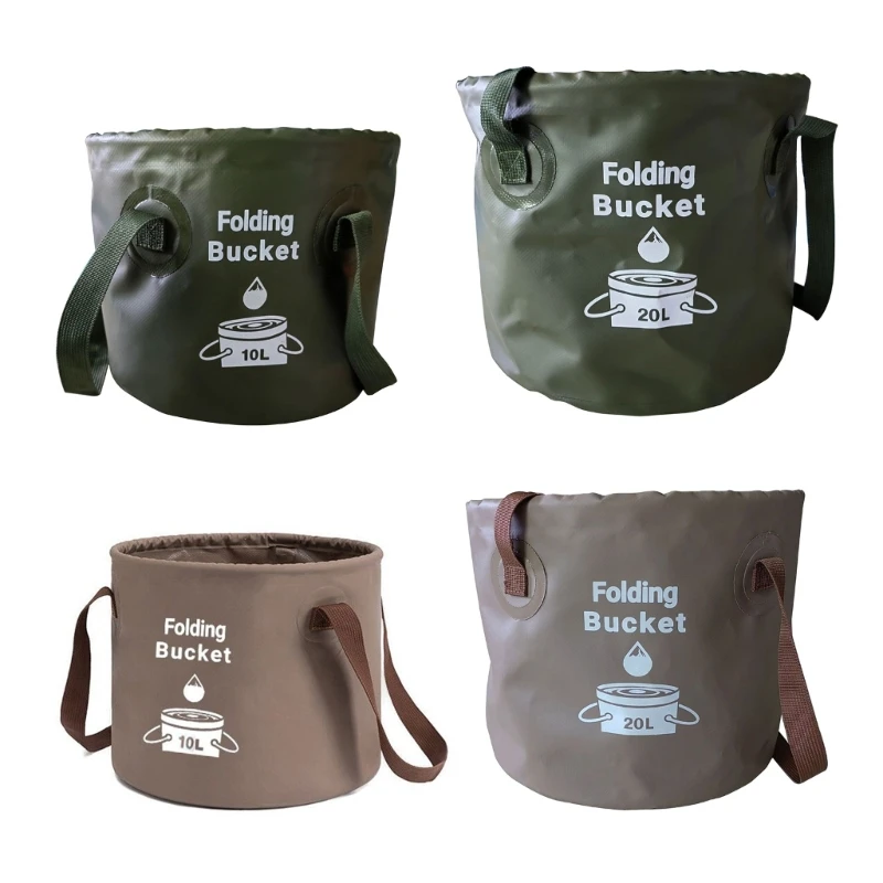 

Portable Folding Bucket Lightweight Small Cleaning Bucket Outdoor Leak-proof Plastic Water Storage Bags Space Saving