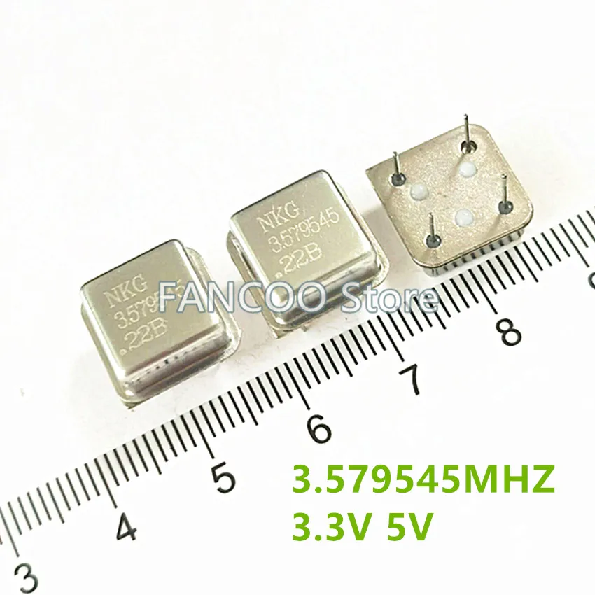 3.579M 3.579545M 3.579MHZ 3.579545MHZ Half Size 3.3v 5v CRYSTAL CLOCK OSCILLATOR OSC DIP-4 5pcs