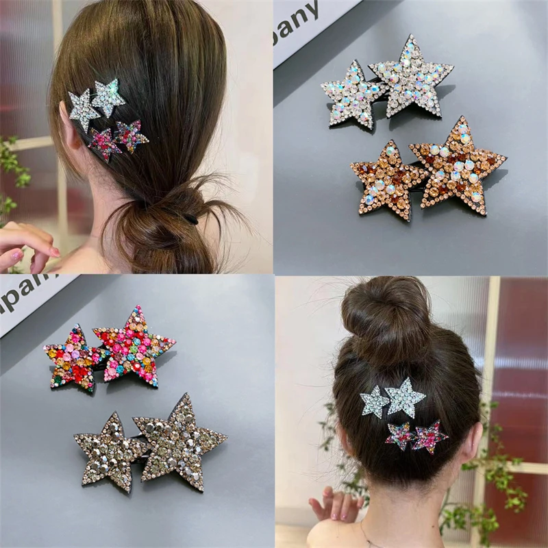 1PC New Cute Princess Pentagram Lovely Girls Hairpins Children Headwear Hairgrip Hair Clips Barrettes Hair Accessories