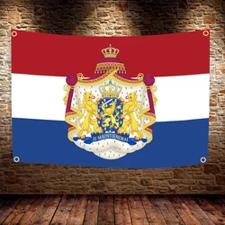 Netherlands Royal Flag - Polyester Decorative Banner Tapestry - 150 x 240cm (4 Grommets)
