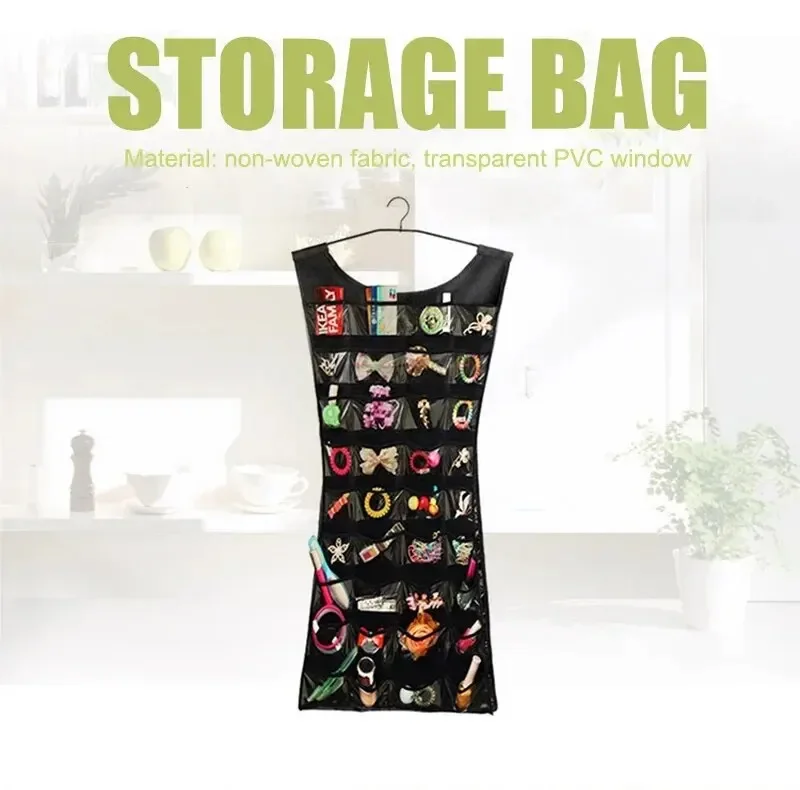 Description Picture 2 of itemDouble Sided Hanging Jewelry Organizer Large Jewelry Storage Bag Jewelry Holder Display Necklace Bracelet Earring Ring Pocket
