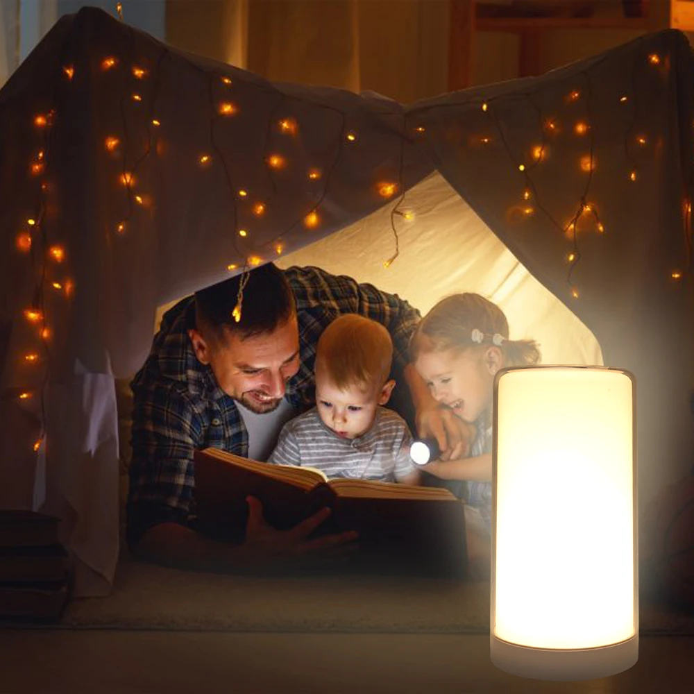 Milhões de Cores Lâmpada de Toque Candeeiro de Mesa Lâmpada de Cabeceira Luz da Noite Luz da Noite do Bebê Inteligente Temporizador Usb Estudo Interior Presente 16 Rgb Led 14 Online shopping