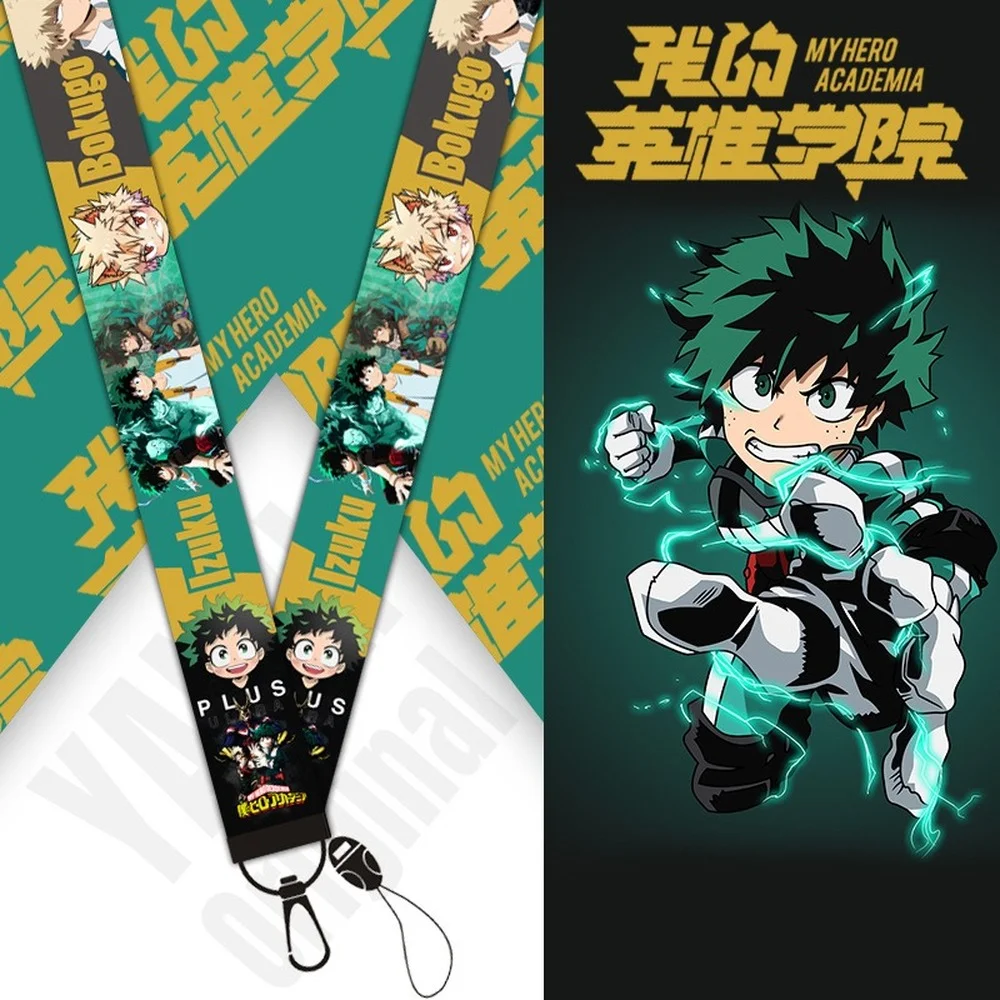 Midoriya Izuku Keychain My Hero Academia Anime Accessories Phone Charm Work Id Card Bag Backpack Lanyard Women Jewelry Men Gift Key Chains Aliexpress