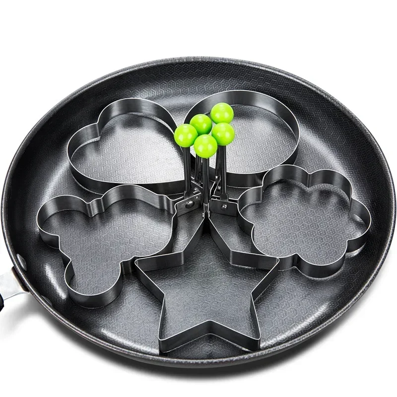 Description Picture 6 of item5/1PCS Stainless Steel Fried Egg Mold Egg & Pancake Rings Frying Eggs Molds Pancake Shaper Cooking Tools Kitchen Gadget
