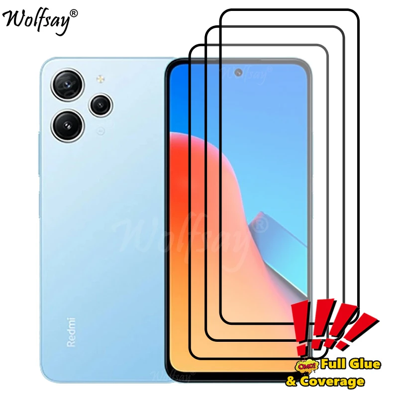 

Full Cover Whole Glue Screen Protector For Xiaomi Redmi 12 Tempered Glass For Xiaomi Redmi 12 Glass For Redmi 12 Glass 6.79 inch