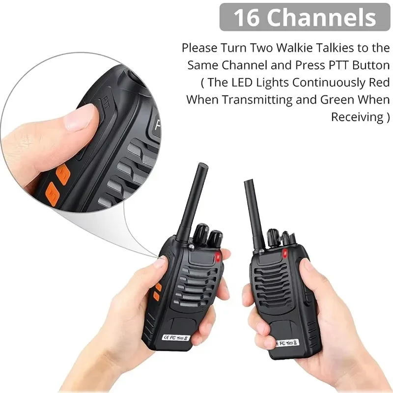 2PCS Baofeng BF-888S UHF Radios 12W High Power Long Range Walkie for Outdoor Adventures