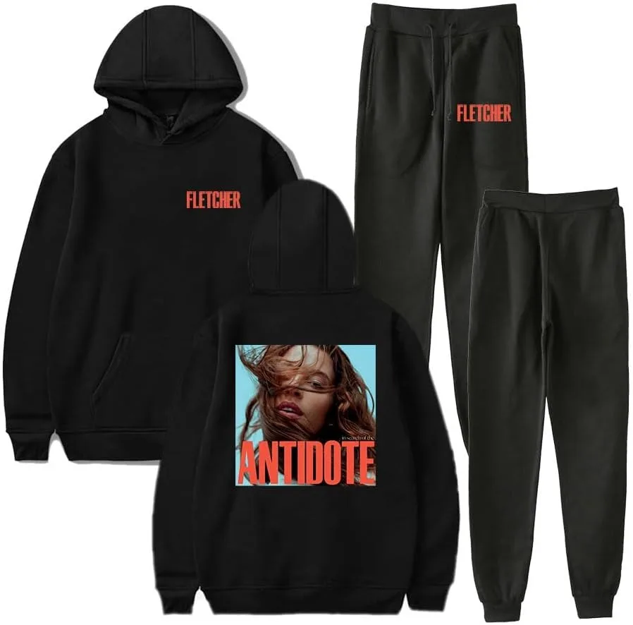 

Fletcher In Search Of The Antidote Tour Hoodie Jogger Pants Two Piece Set Sweatshirts+Sweatpants Men Women's Set