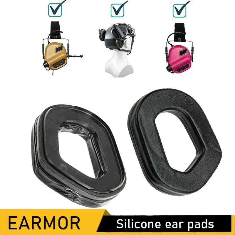 Tactical Headset Headphone Cover Silicone Earbud Covers Replacement Ear Pads Suitable for M31/M32/M31H/M32H Headset