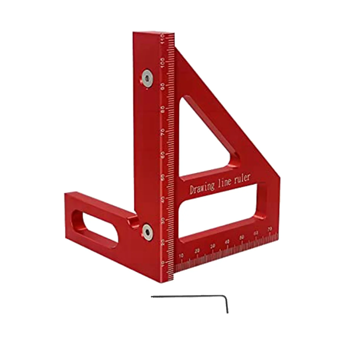 

3D Multi-Angle Measuring Ruler 45/ Aluminum Alloy Drawing Line Ruler High-Precision Layout Measurement Tool