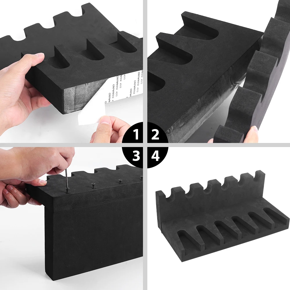 Gun Accessories 3/4/6 Slots Foam Gun Rack Universal Pistol Rack Handgun Display Stand Glock Holder Weapon Support for Gun Safe Organizer Storage