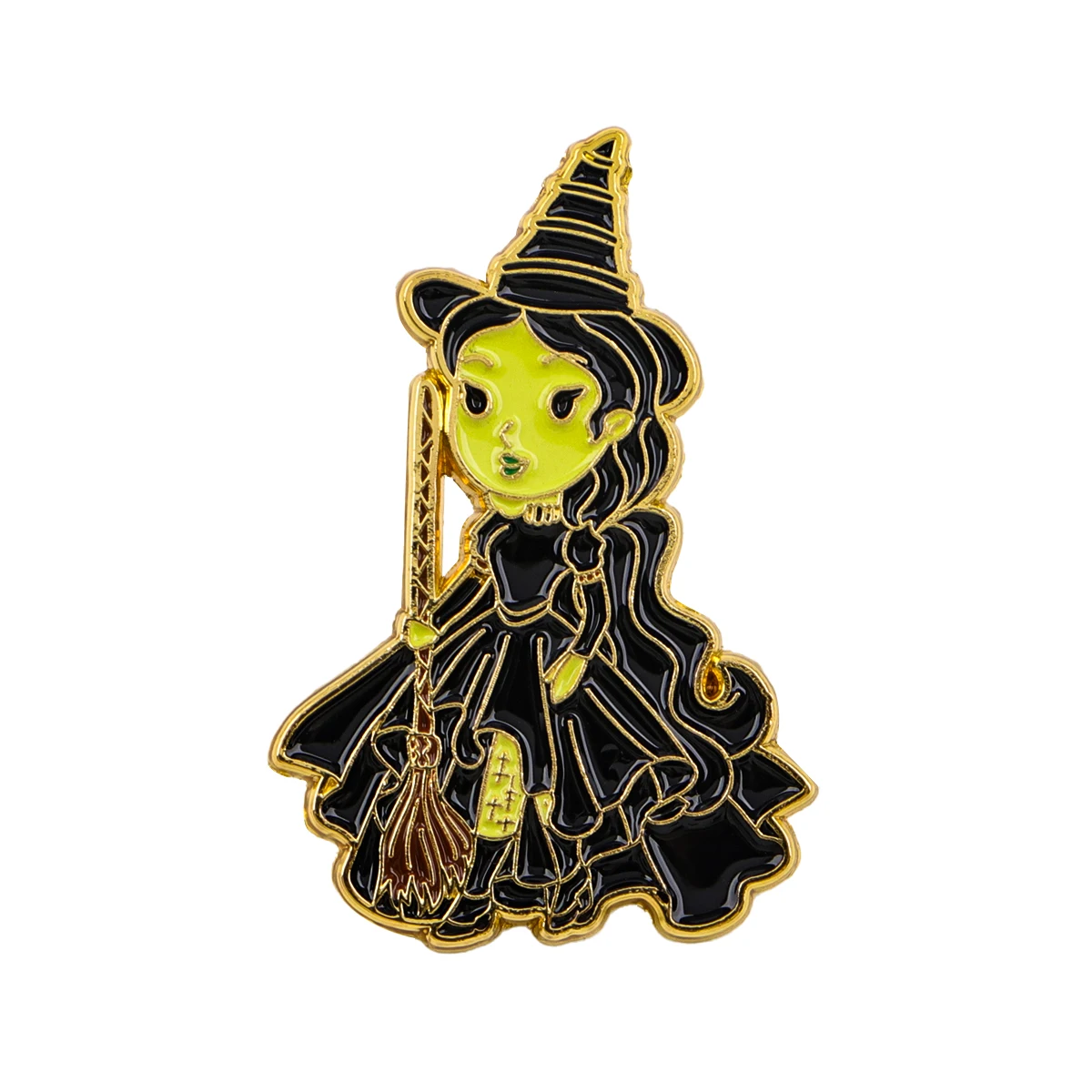 Wicked Witch Enamel Pin Princess Brooches on Clothes Badge Bag Clothes Lapel Gothic Consume Jewelry Halloween Gifts for Friends
