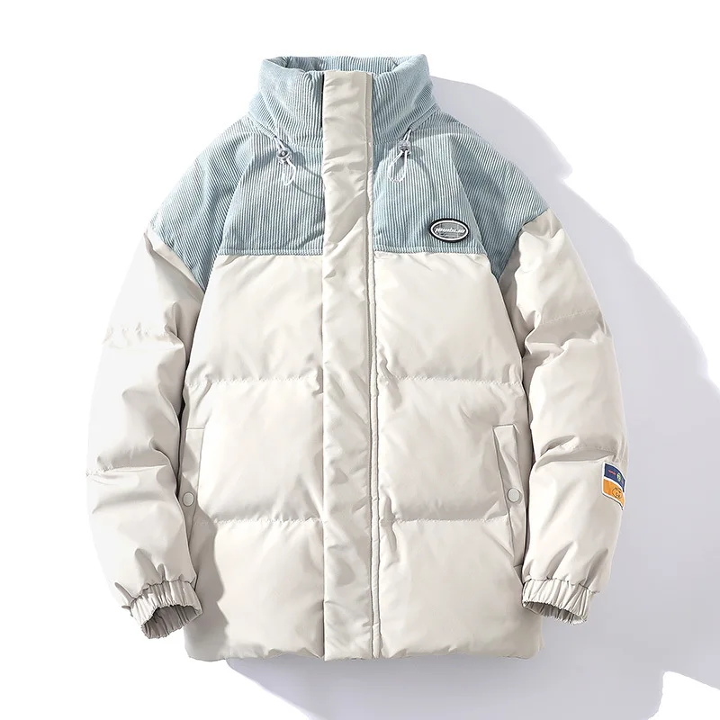 Male Coats Men's Parkas Jacket Mens Windbreakker New Wind-Resistant Keep Warm Thick Solid Outdoors Classic Youth Loose MOOWNUC