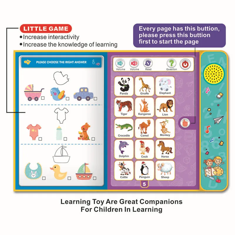 English Point Reading Toy Children's Early Educational Toys Multi Ebook Toddlers Learning English Audible Book Birthday Gifts 4