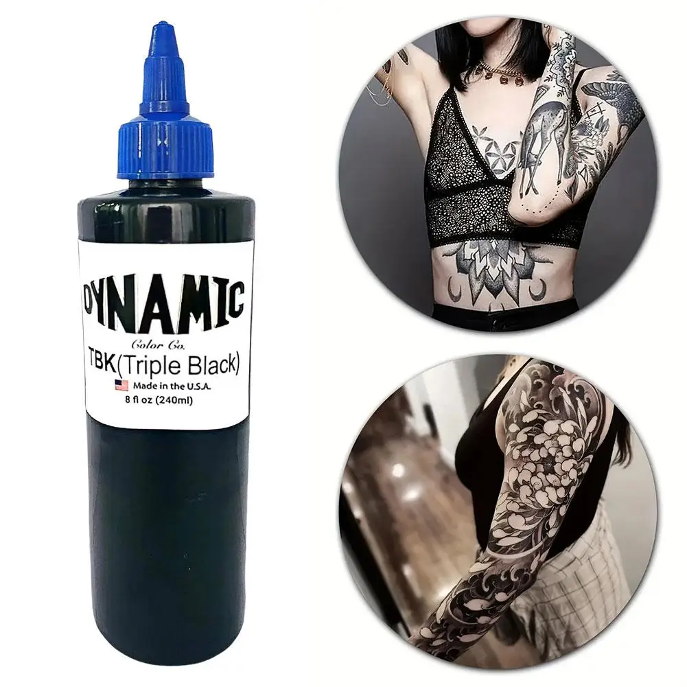 Tattoo Pigment Color Black 240ml Practice Professional DIY Permanent Body Art tattoo ink tattoo ink pigment