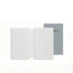 Sleek White Magnetic Protective Case with TPU Clear Flip Cover (White case)